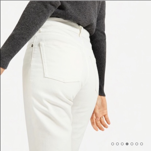 Everlane | High Rise Straight Jean White - Picture 2 of 8